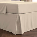 Mellanni Bed Skirt Twin XL Size - Bed Skirting - 15-Inch Tailored Drop Pleated Dust Ruffle - Hotel Luxury Bedding - Wrinkle, Fade, Stain Resistant - 1 Bedskirt (Twin XL, Beige)