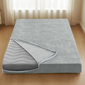 H.VERSAILTEX Twin Size Armless Futon Mattress Covers for Traditional Japanese Futon Mattress Soft Chenille Couch Slipcovers Floor Mats Sofa Protector Zippered Sleeper Sofa Cover,Dove