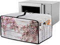 Air Fryer Toaster Oven Dust Cover Countertop Microwave Dust Cover Protector, Compatible with Convection Oven, L, 18.5 x 22.5 x 13 inches, Peach Blossom White Wood Grain