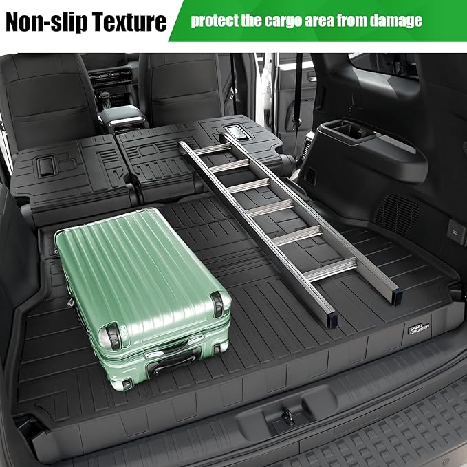 Cargo Mat for Toyota Land Cruiser 2026 2025 2024, Trunk Mat with Backrest Mat All Weather Protection Cargo Liner Replacement for 2025 Toyota Land Cruiser Accessories