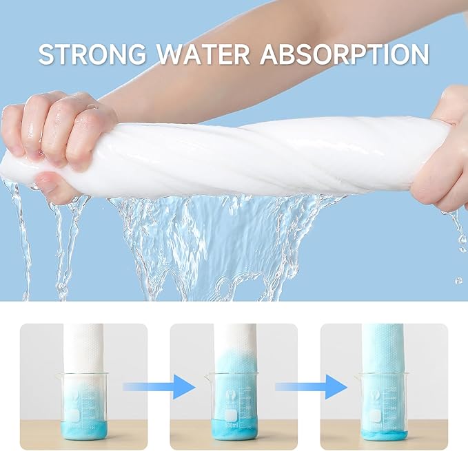 Disposable Bath Towels for Travel, Large Disposable Towel Portable Thick Paper Towel Reusable Suitable for Hiking Camping Sports Swimming and Traveling, 55.1 x 27.5 Inches, 20 PCS