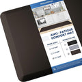 KitchenClouds Kitchen Mat Cushioned Anti Fatigue Kitchen Rug 17.3"x60" Waterproof Non Slip Kitchen Rugs and Mats Standing Desk Mat Comfort Floor Mats for Kitchen House Sink Office (Chocolate)
