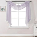 DONREN Lilac Semi Sheer Luxury Scarf for Window - add Beautiful Elegant Effect to Curtain Drapes (Lavender Purple,1 Panel 52 x 144 Inch Length)