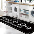 Laundry Room Rug Non Slip Floor mats Farmhouse Large Laundry Rugs for Laundry Runner Room Mat Washer and Dryer Carpet Laundry Room Decor 20x59inch(Black)