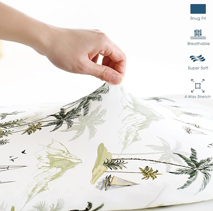 GRSSDER Stretchy Ultra Soft Fitted Bassinet Sheet Set 2 Pack, Breathable and Universal Fit for Bassinets Baby Cradle Moses Basket Oval Rectangle Mattress Safe and Snug