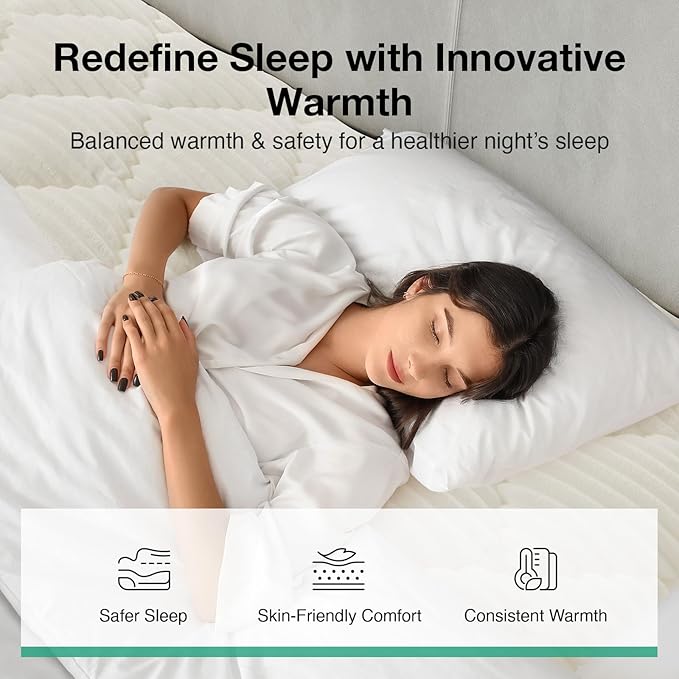 Novilla Full Soft Mattress Topper, Fluffy Pillow Top Mattress Pad for Cold Sleepers, Quilted Mattress Protector with Deep Pocket, Fits 8-21" Mattresses, Machine Washable