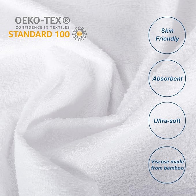 Sleeper Sofa Queen Size Mattress Protector Waterproof,Smooth Top Mattress Protector for Kids,Breathable Skin Friendly and Noiseless Fitted Sheet,Viscose Terry Mattress Cover