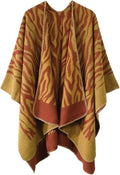 Women's Vintage Pattern Open Front Poncho Cape Shawl Winter Shawl Wraps