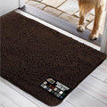 GORILLA GRIP SOAKSTOPPER Dog Door Mat, 60x36 Machine Washable Rug Absorbent Doormat Captures Moisture Mud Dirt, Quick Dry Soft Chenille Entryway Rugs Indoor Entrance Mats for Dog Paws, Brown