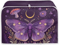 ZFRXIGN Butterfly Toaster Covers 2 Slice Wide Slot Dust Cover Case with Handle Bread Maker Cover Case Small Appliance Covers Toaster Bag Mushroom Moon Night Toaster Cover Purple