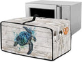 Air Fryer Toaster Oven Cover with Side Pockets, Protective Electrical Appliance Cover Kitchen Countertop Accessories and Decor, M, Watercolor Sea Turtle Wood Grain