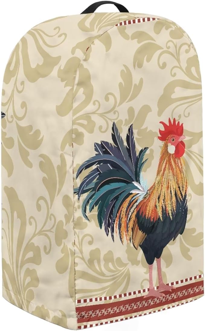 Chicken Print Blender Dust Cover, Drawstring Stand Mixer or Coffee Maker Appliance Covers, Anti Fingerprint Dust Proof Stain Resistant Blender Covers for Home Kitchen Decor
