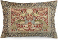 Vintage Peacock Floral William Morris Throw Pillow Covers 12x20 Inch Aesthetic Pillow Velvet Decorative Pillowcase Home Decor Living Room Cushion Case for Bed Sofa Couch
