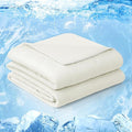 EASELAND Cooling Comforter Twin, Cold Touch Fabric Absorbs Body Heat, Double-Sided Cool Design Soft Fluffy Cooling Blanket for Night Sweats Hot Sleeper (Beige, Twin(68"X90"))