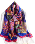 Fashion Scarves Scarf 100% Silk Feeling Scarf Silk Like Scarves Long Lightweight Sunscreen Shawls for Women