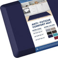 KitchenClouds Kitchen Mat Cushioned Anti Fatigue Rug 20"x39" Waterproof, Non Slip, Standing and Comfort Desk/Floor Mats for House Sink Office (Blue)