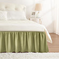RIMELA Sage Green Bed Skirt King Size 15 Inch Drop, Elastic Bed Skirting for Bed Base and Frame, Bedding Dust Ruffle Easy to Install, Wrap Around Adjustable Bedskirt