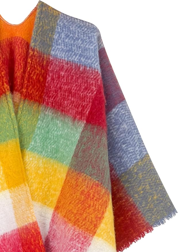 Breezy Lane Women's Shawl Wraps Warm Poncho Ruana Wrap Cardigan