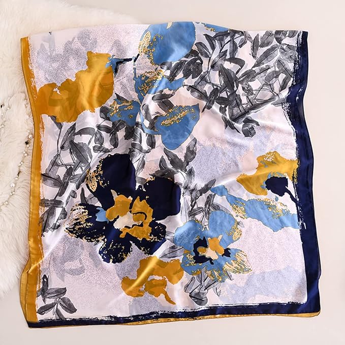 Fashion Scarves Scarf 100% Silk Feeling Scarf Silk Like Scarves Long Lightweight Sunscreen Shawls for Women