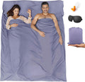 Sleeping Bag Liner,Travel Sheet & Adult Sleep Sack, Camping Sheets Travel Sleep Sack for Backpacking,Hotels & Hostels -Lightweight Single &Double Travel Sheet Camping Sheets