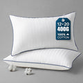 Phantoscope 12x20 Pillow Inserts, Decorative Throw Pillow Inserts with 100% Cotton Striped Cover, Virgin Fiber Pillow Sham Stuffer, Lumbar Square Couch Cushion Pillows, Pack of 2, 12x20 Inch