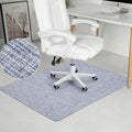 Chair Mat for Hardwood & Tile Floor, 47" x 52" Heavy Duty Office Chair Mat for Rolling Chairs, Anti Slip, Non-Curve, Floor Protector for Home Office, Blue White