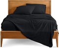 Bare Home Full XL Sheet Set - Luxury 1800 Ultra-Soft Microfiber Full Extra Long Bed Sheets - Double Brushed - Deep Pockets - Easy Fit - 4 Piece Set - Bedding Sheets & Pillowcases (Full XL, Black)