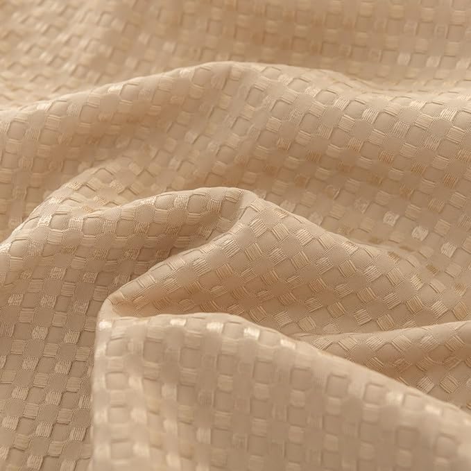 Bed Skirt, Bed Skirt King Size, Pleated Waffle Weave Bed Skirt with Split Corners, King Bed Skirt 14 Inch Drop (Light Camel, King - 14" Drop)