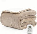 Heated Blanket Electric Blanket Twin 62"x84" Fast Heating Electric Blanket with 10 Heat Levels & 10 Hours Auto-Off Overheat Protection Cozy Soft Flannel Heated Throw Blanket