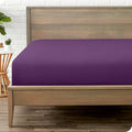 Bare Home Fitted Bottom Sheet Split King Size - Premium 1800 Microfiber - Ultra-Soft Hotel Luxury - Deep Pocket - Durable and Long Lasting (Split King, Plum)