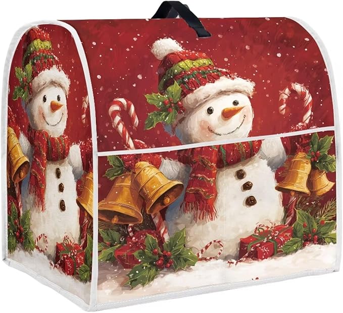 Christmas Stand Mixer Cover 4.5-5Qt Cute Mixer Cover Washable Anti-Stain Appliance Covers for Kitchen Counter Mixer Parts & Accessories Christmas Decor Gift for Holiday