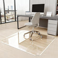 Tempered Glass Chair Mat with Patented Beveled Edge, 46”x55” 1/5" Thick Office Floor Mat for Carpet & Hardwood, w/ 12 Anti-Slip Pads