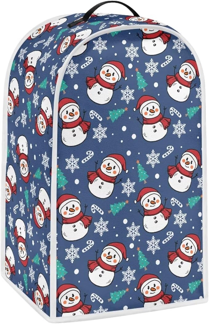 Talayituse Snowman Snowflake Tree Candy Print Blender Cover Christmas Decor Fingerprint Protection Cover for Stand Mixer or Coffee Machine, Kitchen Appliance Covers for Stain Dust Resistant Supplies