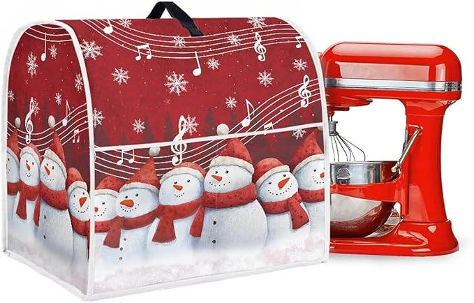 Christmas Stand Mixer Cover 6-8 Quart Kitchen Mixer Cover Snowman Food Processor Protective Covers Dust Protection Insulated Kitchen Decoration Gift for Friends