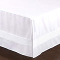 Valea Home Bed Skirt with Split Corners Durable Elegant Luxury Dust Ruffle Bed Covers with Pin Tucking 14 inch Tailored Drop, Twin, White