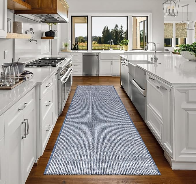 Keen Home Design Terrace Outdoor Runner Rug - 2x10 Washable Indoor/Outdoor Rug for Patio, Kitchen, Balcony, Beach, Garden, Deck and Porch, Size: 2'2"x9'11"
