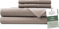 Hotel Sheets Direct 4 Piece Bed Sheet Set Full Size, 100% Viscose Derived from Bamboo Sheets Set with 2 Pillowcases, Cooling & Breathable Luxury Bedding, Moisture-Wicking & Silky Soft Texture, Sand