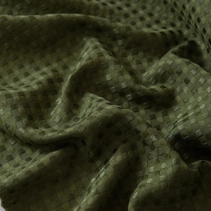 Full Bed Skirt, Wrap Around Bed Skirt with Pleated Corner, 18 Inch Drop Pleated Waffle Weave Bedskirts, Anti-Slip, Microfiber, Green, 18'' Full