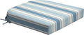Arden Foam Outdoor Round Back Seat Cushion, 20 x 19, Made with ProFoam, Rain-Proof, Fade Resistant, French Blue Linen Stripe