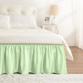 RIMELA Bed Skirt Queen Size Baby Green 15 Inch Drop, Wrap Around Elastic Bedskirt, Dust Ruffle for Adjustable Bed Base Soft Durable Fabric Machine Washable Easy to Install Bed Skirts
