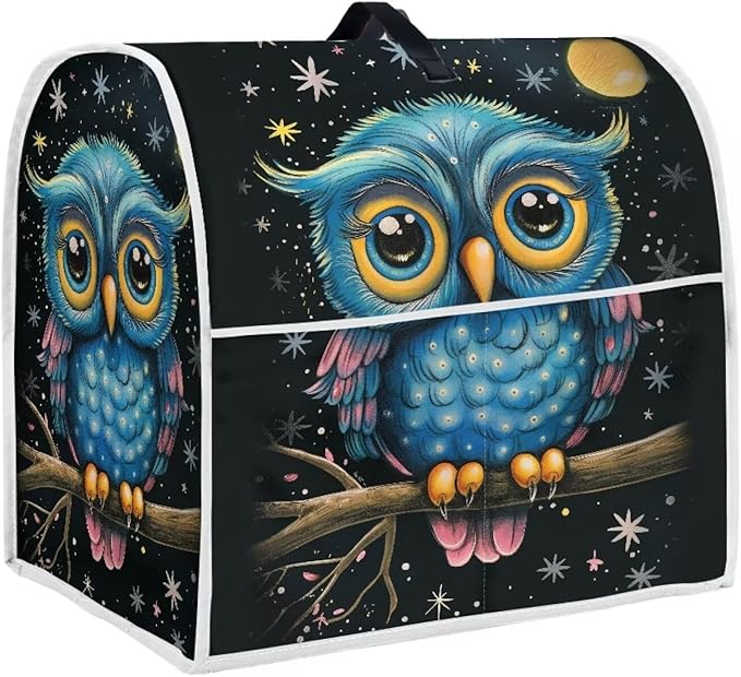 Cartoon Owl Stand Mixer Cover Kitchen Appliance Cover for 4.5-5 Quart Mixers Washable Food Processor Protective Covers Kitchen Mixers Accessories