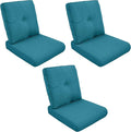 Patio Cushions for Outdoor Furniture - 22" x 25" x 4" UV Resistant Thick Foam Cushions Water Resistant Replacement Cushion for Outdoor Patio Furniture Chair/Sofa/Couch | Peacock Green | 3-Pack |