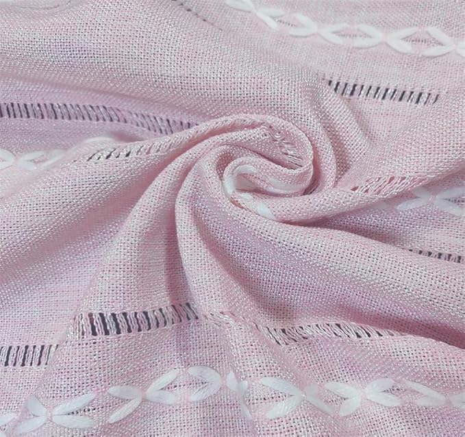 Simple Bedside Table Tassel Cover Cloth, Tablecloth Cover Towel, Suitable for Bedside Table TV Microwave Washing Machine Refrigerator Dust Cover (Pink, 15.7 * 35.4 inches)
