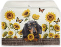Sunflower Butterfly Printed 2 Slice Kitchen Machine Covers, Dachshund Print Dustproof Toaster Cover Fits Most Standard Toaster, Small Kitchen Appliance, Bread Maker Protector