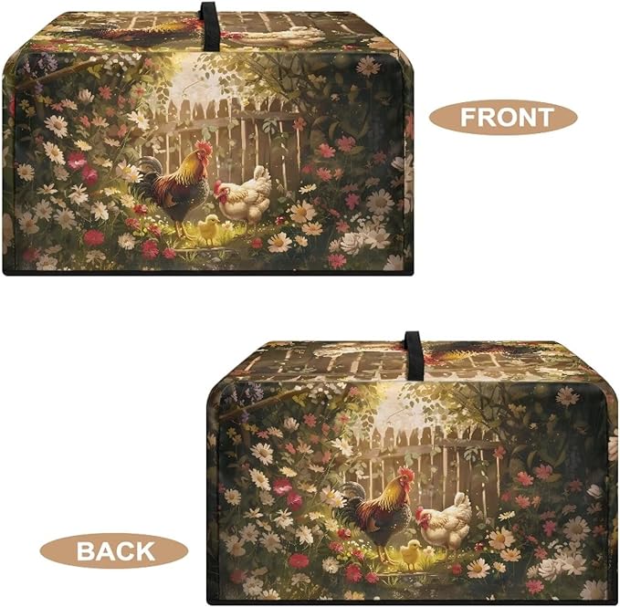 Microwave Ovens Dust Cover, Thanksgiving Rooster Tear-Resistant Heat-Resistant Waterproof Polyester Oven Protection Case for Microwave Oven Smart Oven Toaster Stainless Steel Oven