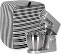 Black Stripes Stand Mixer Dust Cover with Storage Pocket & Handles, Fits All Tilt Head & Bowl Lift Modern Abstract Art Kitchen Appliance Cover Organizer Simple Chic Lines Bag Accessories, 6-8 Quart