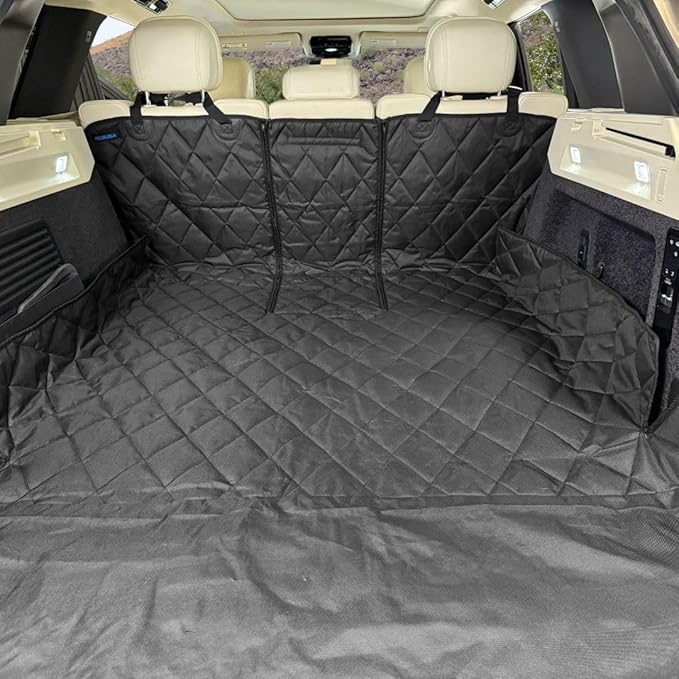 Rydura SUV Cargo Liner – Waterproof, Heavy-Duty Trunk Mat with Non-Slip Backing – Full Rear Seatback Coverage – Fits 60/40 & 50/50 Split Seats – Easy to Clean – Travel, Tools, Gear – XL