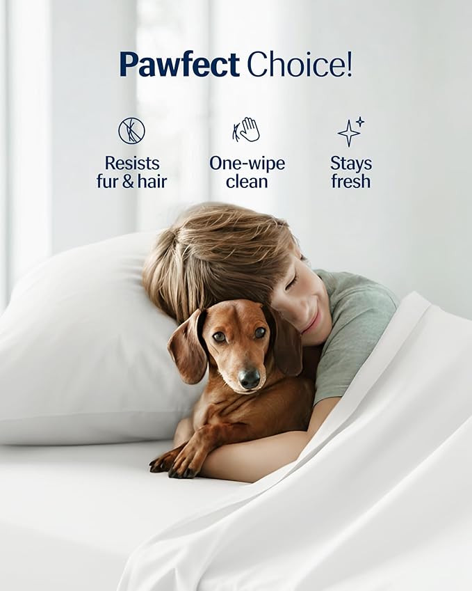 REST® Evercool®+ Starter Sheet Set, Cali King, White, Breathable Bed Sheet for Hot Sleeper and Night Sweats, with Pillowcases, Ionic+ Self-Cleaning Silver Yarn for Sensitive Skin, 3PCS No Flat Sheet