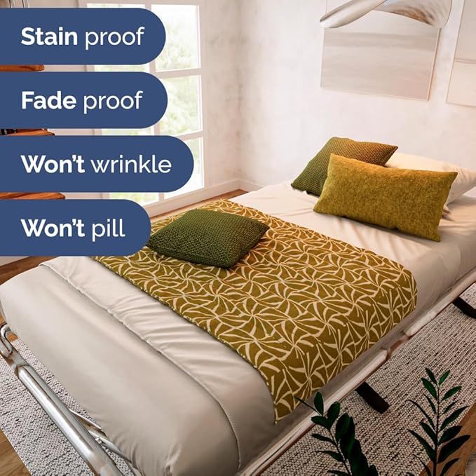 Cot Sheet Set 30” x 75” – 4 Piece Cot Size Narrow Twin Mattress Sheets – Ideal for Camper Bunk, RVs, Bunks, Day Care & Camping - Fits 6” to 10” Mattress, Ultra-Soft, Cozy, Breathable & Cooling - Wheat