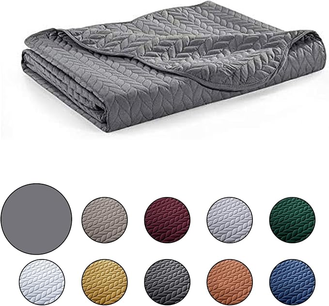 IR Imperial Rooms 8 Pack Quilt King Size Bedding (106" x 96") - Bulk Wholesale for Hotels, Guest Bedroom & Airbnbs - Lightweight Microfiber Reversible Embossed Quilts Bedspread (Grey)